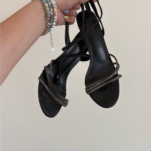 Elegant Black Strappy Sandals
